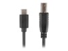 Lanberg USB 2.0 USB Type-C kabel 3m Sort