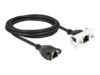DeLOCK CAT 6a S/FTP 2m Netværkskabel Sort/hvid