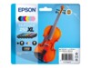 Epson 250XL Violin Claria Photo HD Sort, Cyan, Lys cyan, Lys magenta, Magenta, Gul