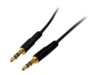 StarTech.com 3.5mm Audio Cable - 10 ft - Slim - M / M - AUX Cable - Male to Male Audio Cable - AUX Cord - Headphone Cable - Auxiliary Cable (MU10MMS) Audiokabel 3m Sort