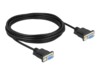 Delock Nulmodem-kabel 5m Sort