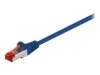 goobay CAT 6 SFTP, PiMF 25cm Patchkabel Blå