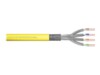 DIGITUS Professional CAT 8.2 Kabel med afskærmning med folie og kobberfletning (SFTP 500m Bulkkabel Yellow RAL 1016