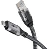 goobay CAT 6 Kabel med folie og kobberfletning (FTP) 1m Netværkskabel Sort Sølv