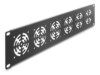 Delock 19' 2U Rack Cover for 6 fans 60 x 60 mm dark grey