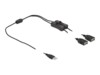 Delock Strøm-splitter 1m Sort