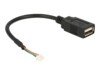 Delock USB intern til ekstern adapter 15cm Sort