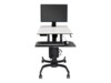Ergotron WorkFit-C Single HD Sit-Stand Workstation Sidde/stå-skrivebord Sort Kontor
