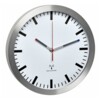 TFA 60.3528.02 Funk Wanduhr 300 mm x 45 mm Aluminium Schleichendes Uhrwerk (lautlos) (60.3528.02)