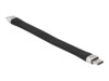 Delock USB Type-C kabel 13.5cm Sort Sølv