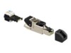 Rutenbeck US-Cat.6A iso B CAT 6a Netværk-konnektor Sort RAL 9005