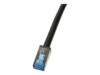LogiLink Professional CAT 6a Kabel med afskærmning med folie og kobberfletning (SFTP 1m Patchkabel Sort