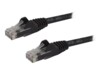 StarTech.com 7.5m CAT6 Cable - Black Snagless CAT 6 Wire - 100W RJ45 UTP 650MHz Category 6 Network Patch Cord UL/TIA (N6PATC750CMBK) CAT 6 Ikke afskærmet parsnoet (UTP) 7.5m Patchkabel Sort