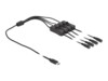Delock Strøm-splitter 1m Sort