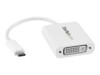 StarTech USB C to DVI Adapter - White - 1920x1200 - USB Type C Video Converter for Your DVI D Display / Monitor / Projector (CDP2DVIW)