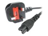 StarTech.com 3ft (1m) UK Laptop Power Cable, BS 1363 to C5 Clover Leaf, 2.5A 250V, 18AWG, Notebook/Laptop Replacement Cord, Printer Cable, UK Laptop Charger Cord, BS 1363 to IEC60320 C5 - Power Brick Cord Strømkabel 1m Sort