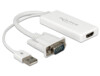 Delock Video / lyd adapter 25cm Hvid