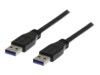 DELTACO USB3-210 USB-kabel 1m Sort