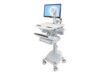 Ergotron StyleView Vogn med hjul LCD-display/tastatur/mus/CPU/notebook/stregkodescanner Op til 24'