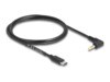 DeLOCK 24 pin USB-C (male) - Strøm DC jackstik 4,0 mm (ID: 1,7 mm) (male) Sort 1.5m Strømkabel