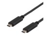 DELTACO USBC-1054 USB Type-C kabel 1m Sort