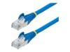 StarTech.com 3m CAT6a Cable - Blue - Low Smoke Zero Halogen (LSZH) - 10GbE 500MHz 100W ++ Snagless RJ-45 w/Strain Reliefs S/FTP Network Patch Cord CAT 6a S/FTP 3m Patchkabel Blå