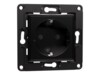 Shelly wall socket (black)