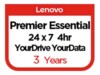 Lenovo Essential Service YourDrive YourData Premier Support Support opgradering 3år