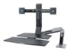 Ergotron WorkFit-A Dual Worksurface Standing Desk Monteringspakke Op til 24' 2 LCD displays / tastatur / mus