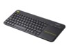 Logitech Wireless Touch Keyboard K400 Plus Tastatur Trådløs Belgisk