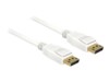 Delock DisplayPort kabel 5m Hvid