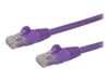 StarTech.com 7m CAT6 Cable - Purple Snagless CAT 6 Wire - 100W RJ45 UTP 650MHz Category 6 Network Patch Cord UL/TIA (N6PATC7MPL) CAT 6 Ikke afskærmet parsnoet (UTP) 7m Patchkabel Lilla