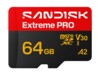 SanDisk Extreme PRO microSD UHS-I MicroSDHC 64GB 200MB/s