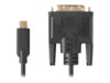 Lanberg Adapter 24 pin USB-C han -> 24+1 pin digital DVI han 3 m Sort
