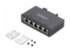 StarTech.com 5-Port Unmanaged Industrial Ethernet Switch - IP30 - TAA Switch 5-porte Gigabit Ethernet