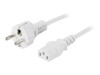 DELTACO DEL-111MV Strømkabel 5m Hvid
