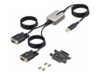 StarTech.com 13ft (4m) 2-Port USB to Serial Adapter Cable, Interchangeable DB9 Screws/Nuts, COM Retention, USB-A to DB9 RS232, FTDI, Level-4 ESD Protection, Windows/macOS/ChromeOS/Linux - Rugged TPE Construction (2P6FFC-USB-SERIAL) USB / serielkabel 4m So