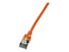 LogiLink Ultraflex SlimLine CAT 6a Shielded PIMF Patchkabel Orange RAL 2003