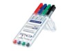 STAEDTLER Lumocolor 301 Markør Sort Blå Grøn Rød