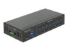 Delock External Industry Hub 7 x USB 3.0 Type-A with 15 kV ESD protection Sort