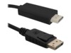Qoltec Video/audiokabel DisplayPort / HDMI 2m Sort