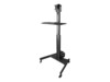 StarTech.com Mobile Workstation Cart Monitor Mount, CPU/PC Holder, Tray, Ergonomic Height Adjustable Desktop Computer Cart, Rolling Mobile Standing Workstation on Wheels - Portable Stand-Up Cart (WKSTNCART) Vogn med hjul LCD-display/tastatur/mus/CPU