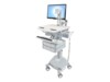 Ergotron StyleView Vogn med hjul LCD-display/tastatur/mus/CPU/notebook/kamera/scanner Op til 24'