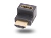 StarTech.com Down Angle HDMI 2.0 Adapter, 90-Degree HDMI Port Saver, M/F HDMI adapter Sort