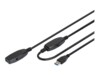 DIGITUS USB 3.0 USB forlængerkabel 15m Sort