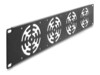 Delock 19' 2U Rack Cover for 4 fans 80 x 80 mm dark grey