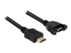 Delock HDMI-kabel med Ethernet 1m Sort