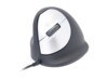 R-Go HE Mouse Ergonomisk mus, Medium (165-195mm), Venstre, Med kabel Kabling Sort Sølv