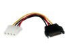 StarTech.com 6in SATA to LP4 Power Cable Adapter - F/M - Power adapter - SATA power (M) to 4 pin internal power (F) - 5.9 in - black - LP4SATAFM6IN Strømforsyningsadapter 15cm Sort