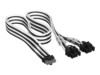 CORSAIR 16-pin PCI Express-strøm (male) - 8 pin PCI Express-strøm (male) Sort Hvid Strømkabel